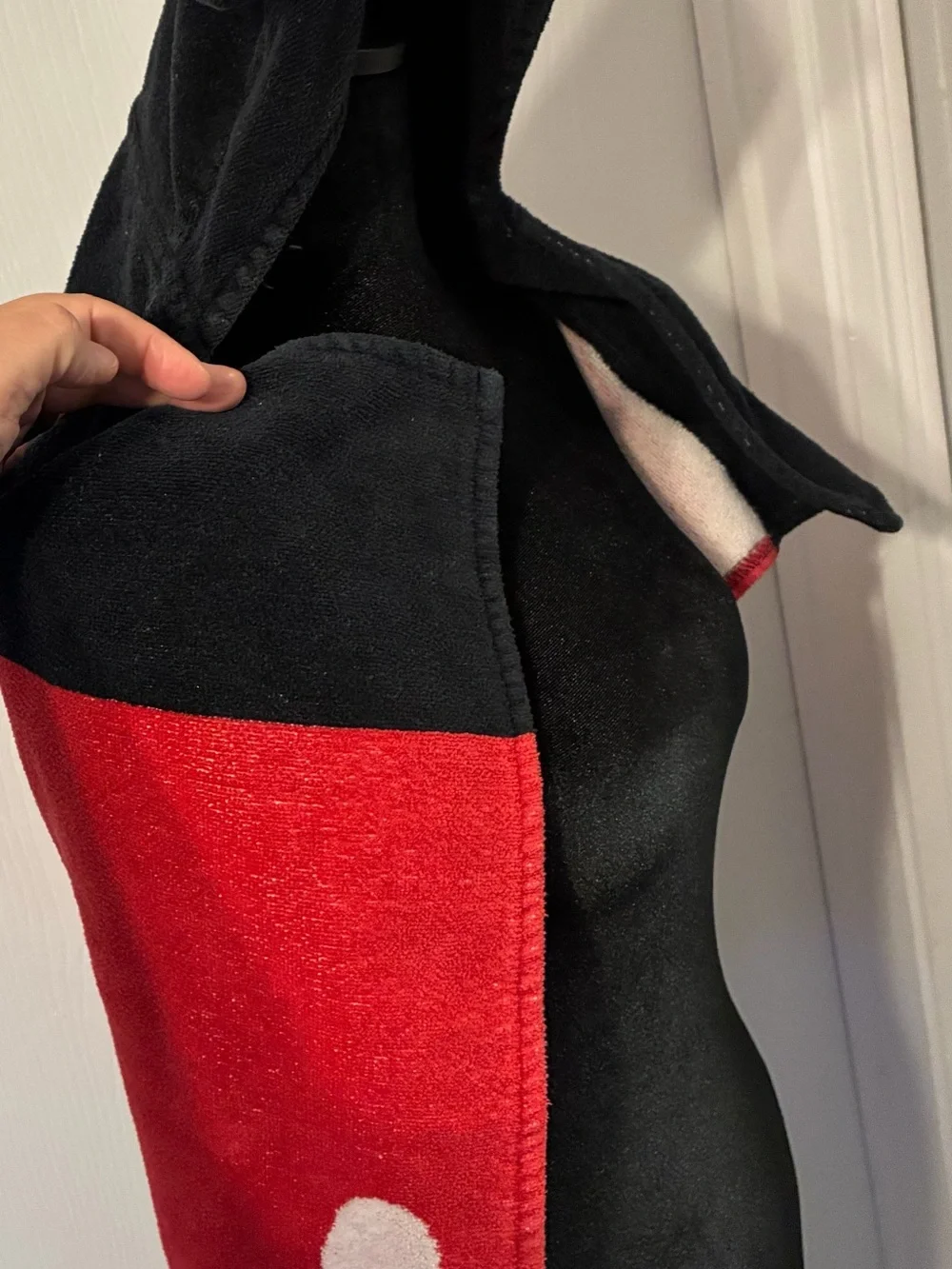 Pottery Barn Mickey Mouse Hooded Towel - Black & Red